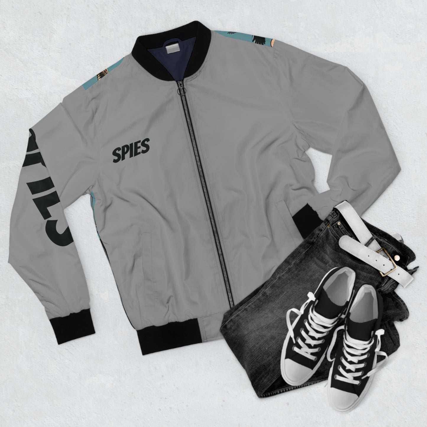Birds Aren't Real "Spies" Vintage-Inspired Bomber Jacket