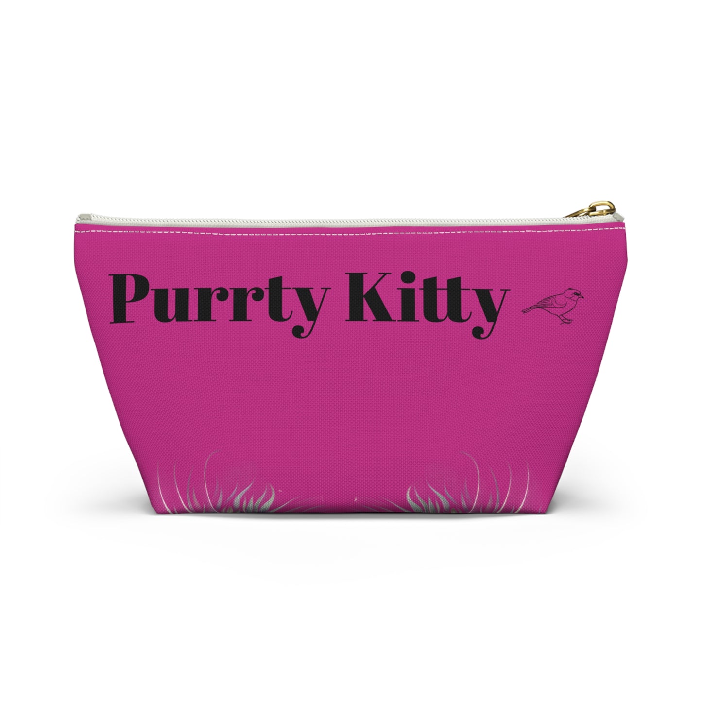 Purrty Kitty Makeup Accessory Pouch - Birds Aren't Real Line