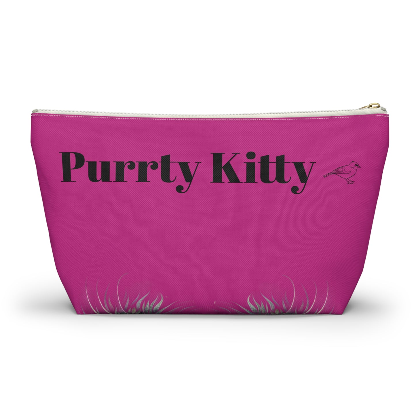 Purrty Kitty Makeup Accessory Pouch - Birds Aren't Real Line