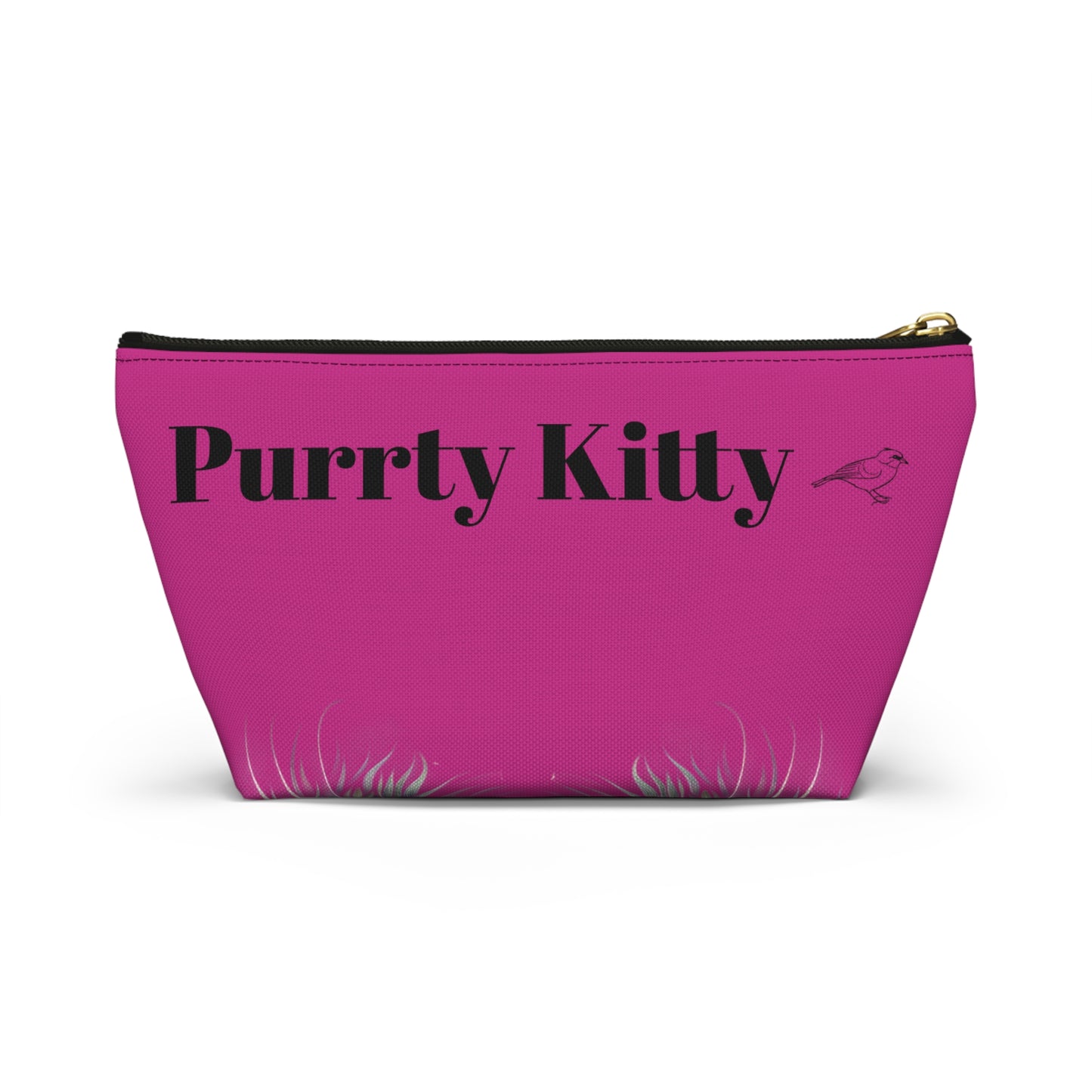 Purrty Kitty Makeup Accessory Pouch - Birds Aren't Real Line