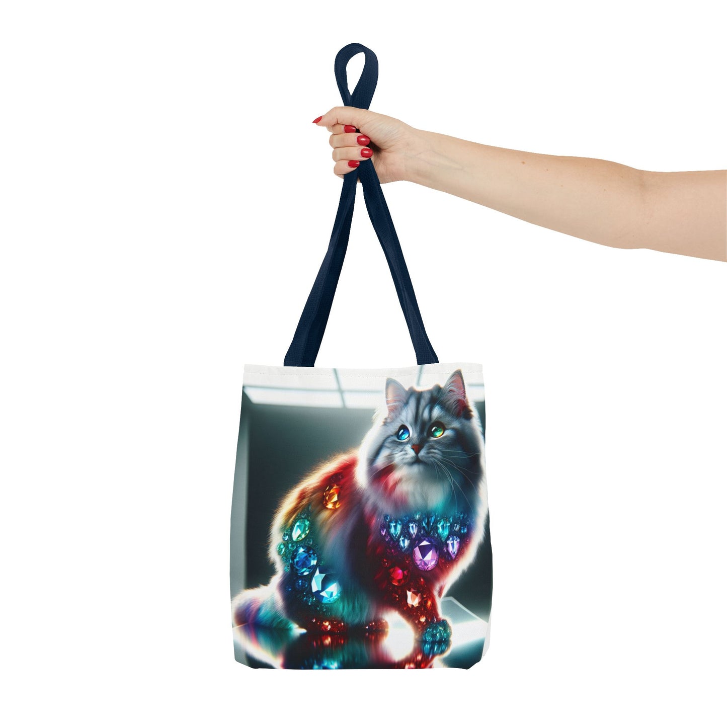Purtty Kitty Gems Tote Bag - Purity Design for Cat Lovers - Birds Aren't Real