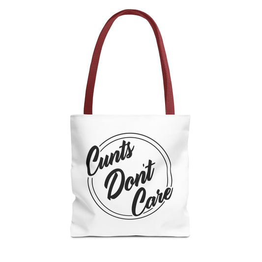 Tote Bag - Cunts Don't Care Branded - Make a Statement and Be Deliberate.