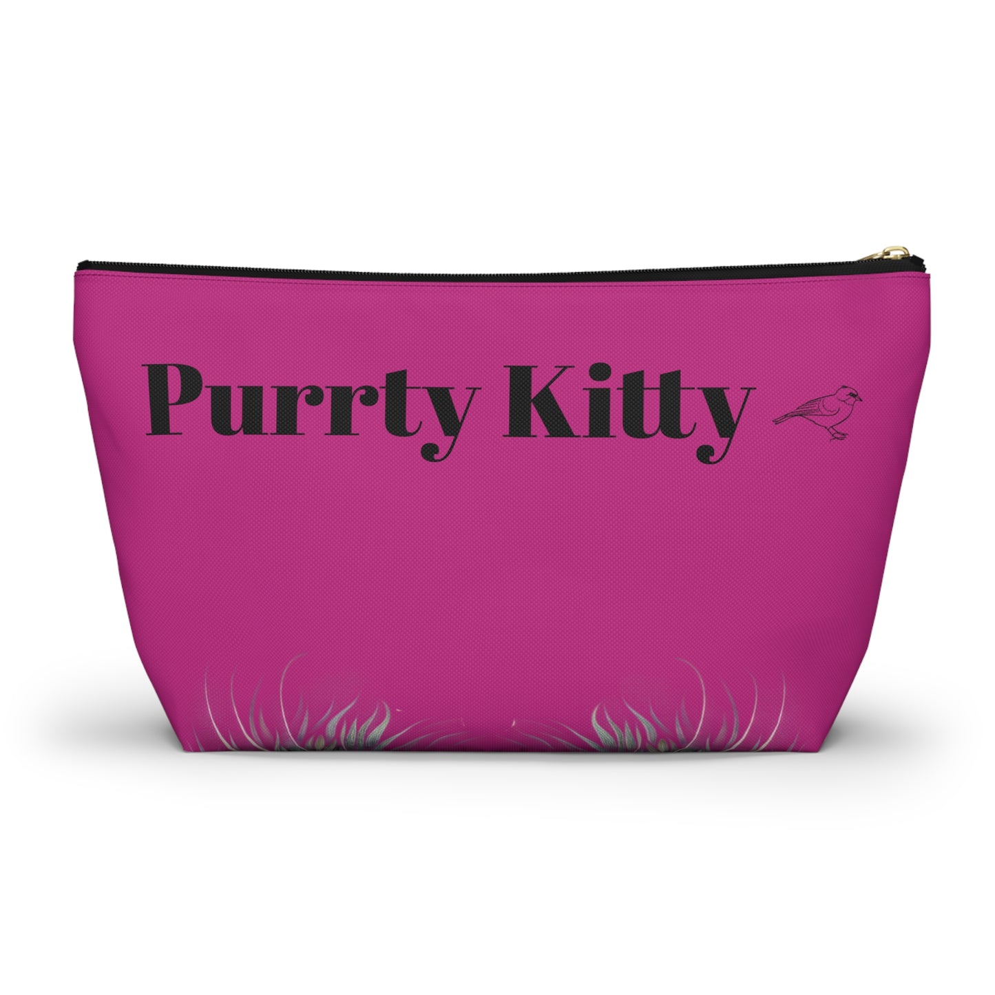 Purrty Kitty Makeup Accessory Pouch - Birds Aren't Real Line