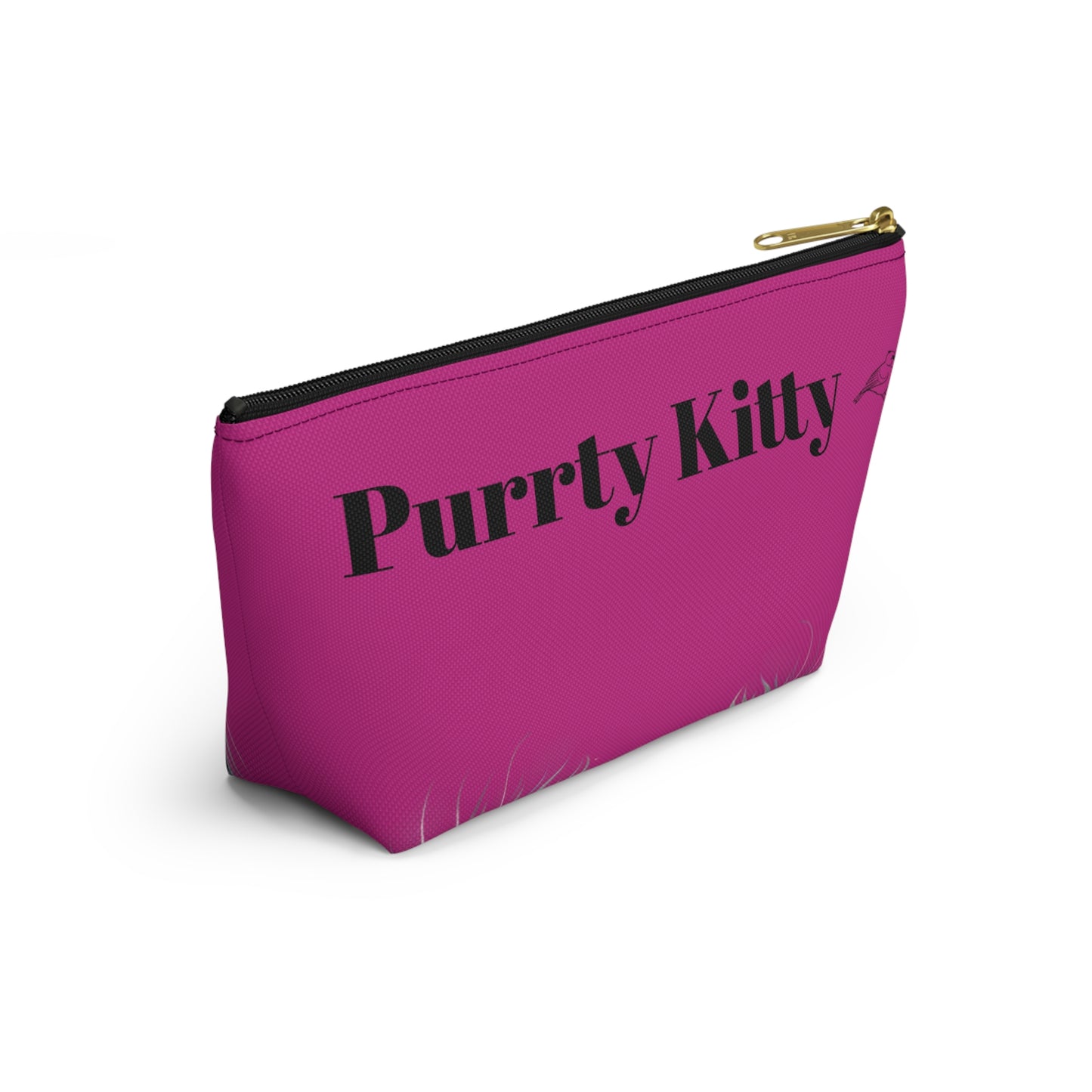 Purrty Kitty Makeup Accessory Pouch - Birds Aren't Real Line
