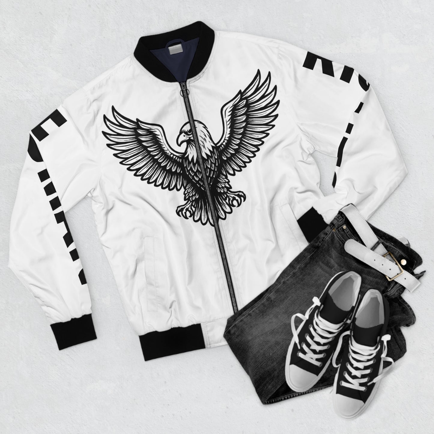 Bald Eagle Human Rights Bomber Jacket - Be Deliberate. Make A Statement.