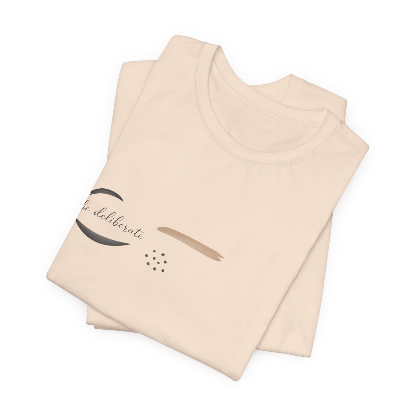 Be Deliberate minimalist logo shirt Tee | quiet luxury, subtle embroidery apparel