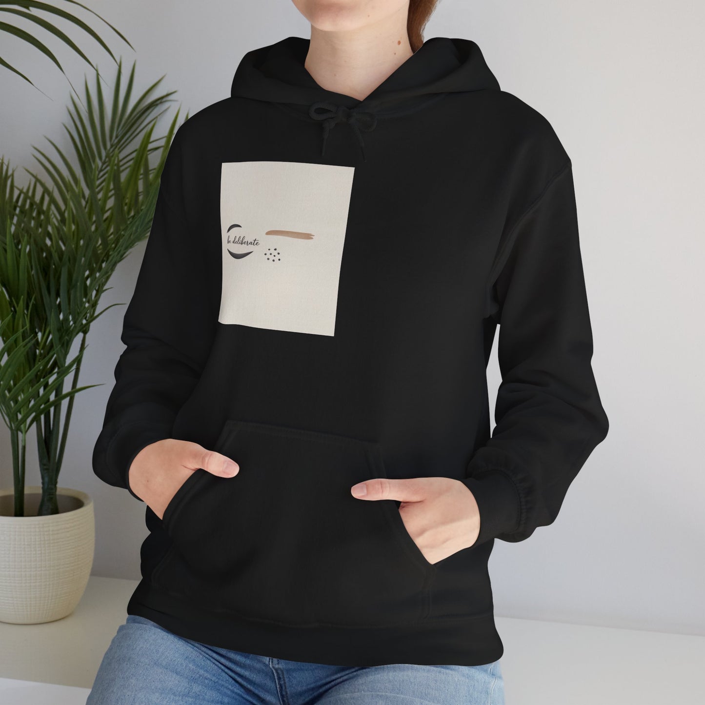 Be Deliberate Minimal Micro-Embroidered Logo Hoodie | Quiet Luxury, Premium Basics
