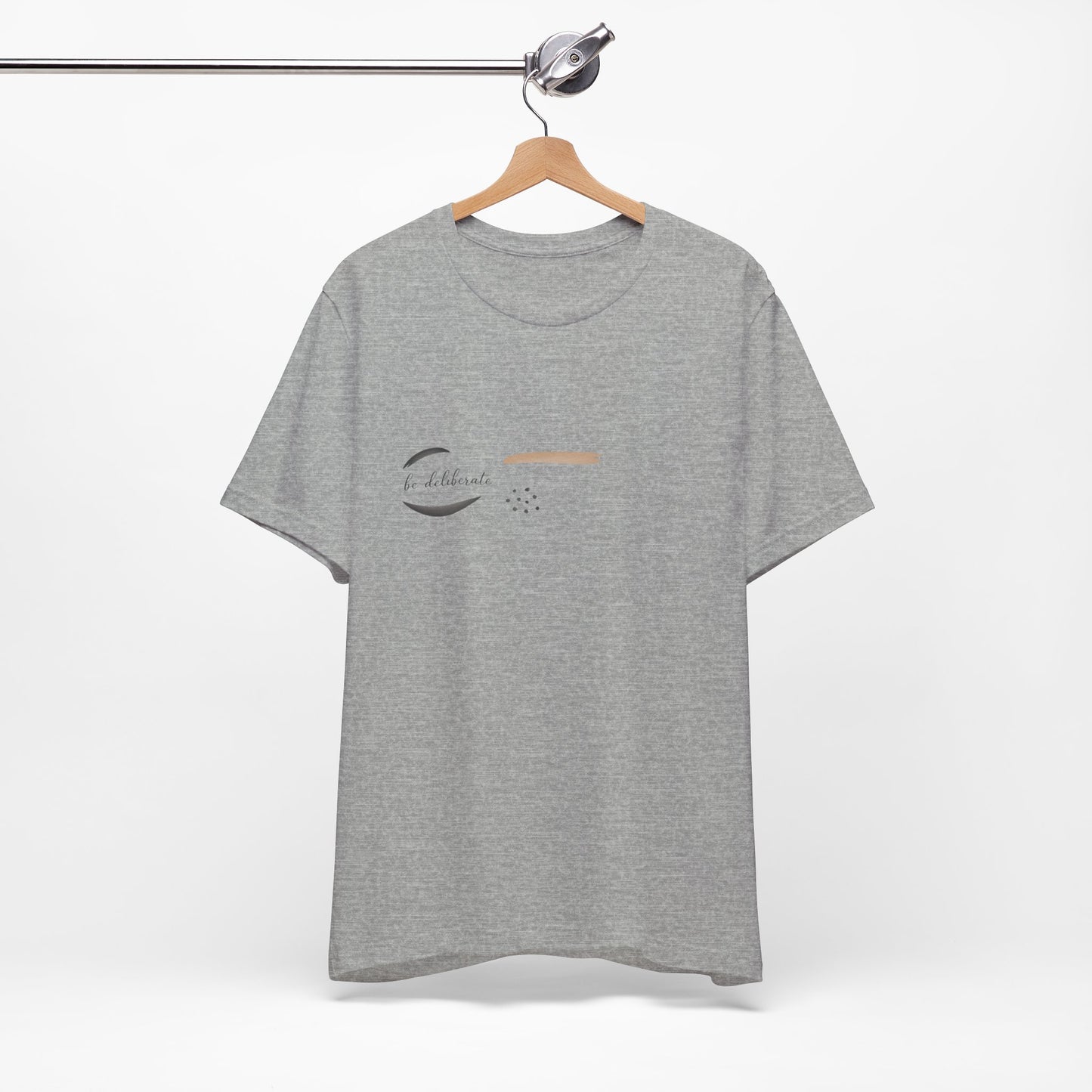 Be Deliberate minimalist logo shirt Tee | quiet luxury, subtle embroidery apparel