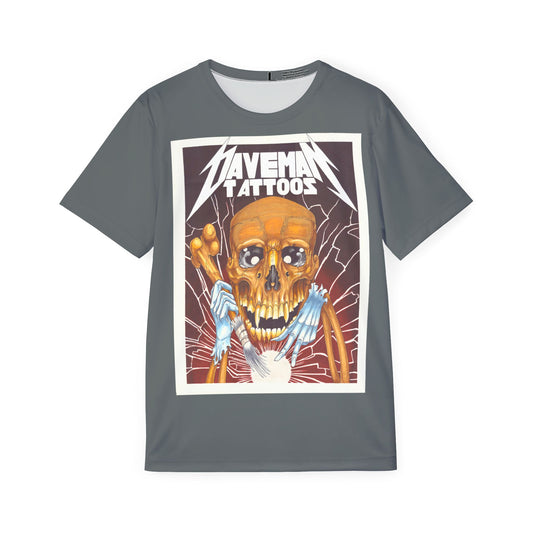 Skull & Lightning Logo — Daveman Tattoos Rock Band Poster T-Shirt