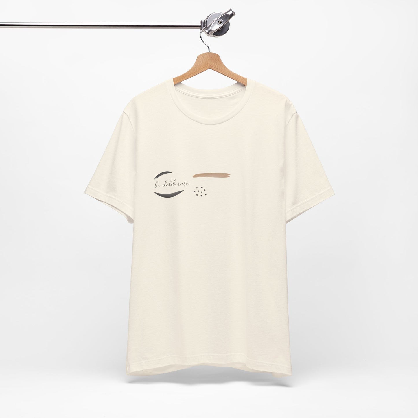 Be Deliberate minimalist logo shirt Tee | quiet luxury, subtle embroidery apparel