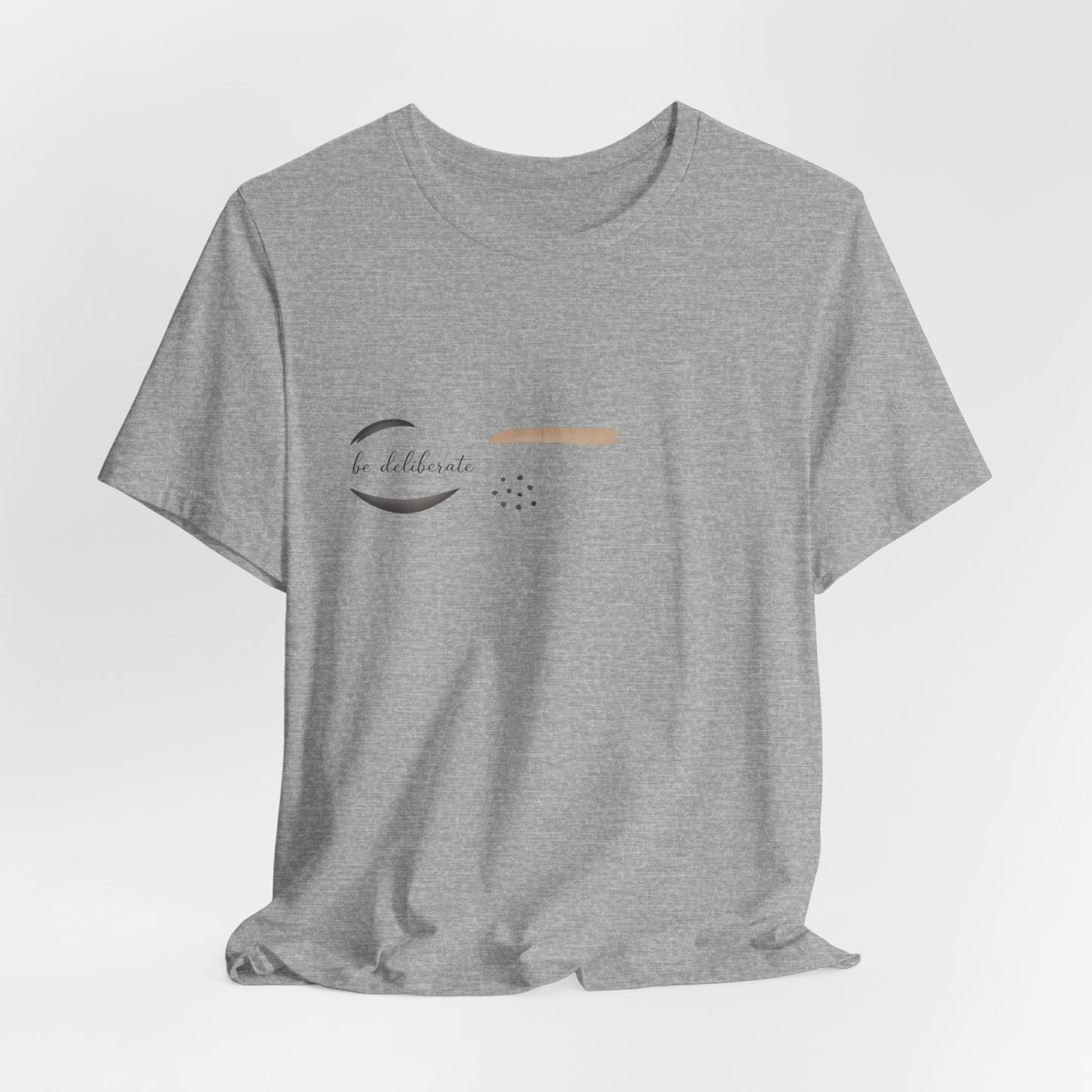 Be Deliberate minimalist logo shirt Tee | quiet luxury, subtle embroidery apparel