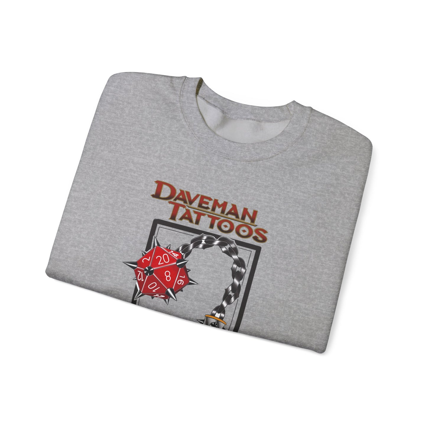 Daveman Tattoos Unisex Heavy Blend™ Crewneck Sweatshirt - Ideal for Gamers & Tattoo Lovers