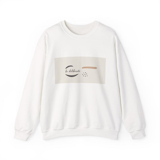 Be Deliberate Minimalist Logo Sweatshirt | Quiet Luxury, Subtle Embroidery Apparel
