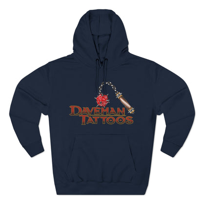 DaveMan Tattoos Branded D&D style Three-Panel Fleece Hoodie