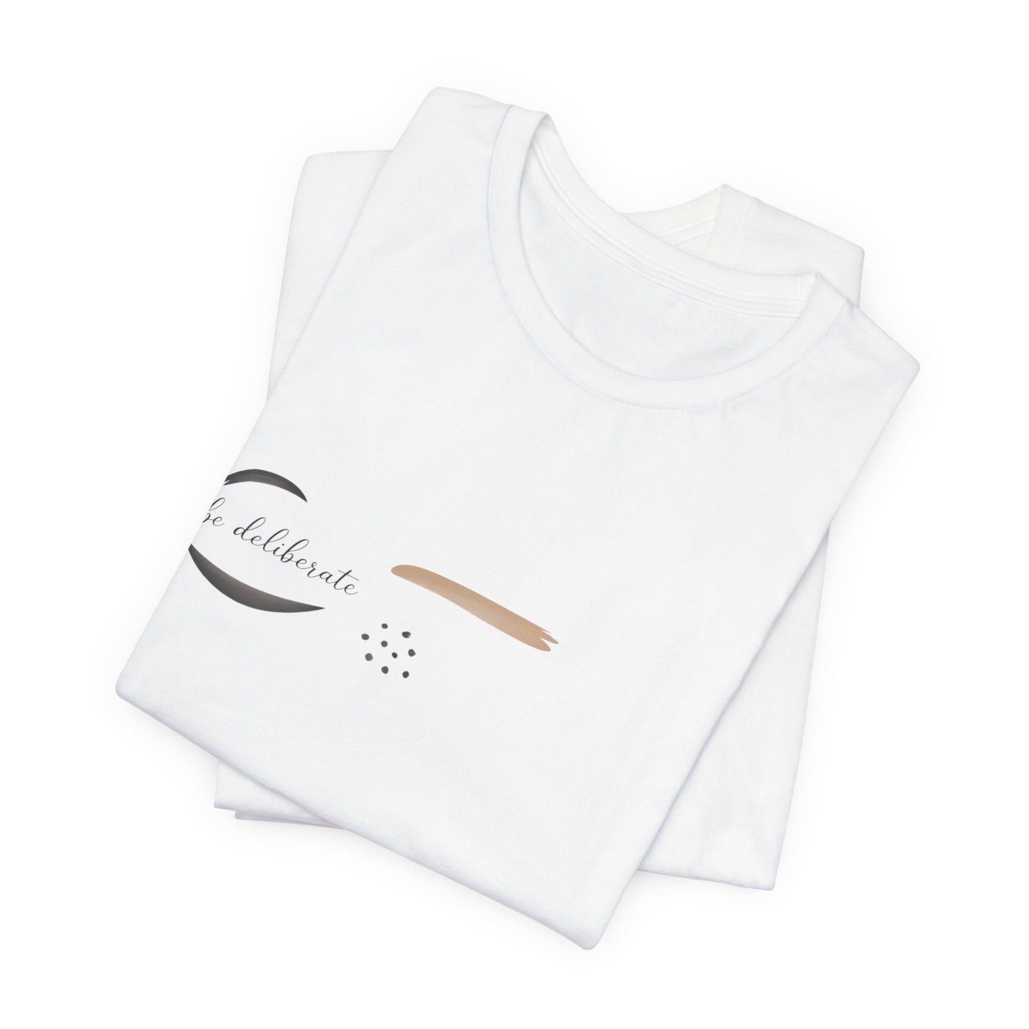 Be Deliberate minimalist logo shirt Tee | quiet luxury, subtle embroidery apparel