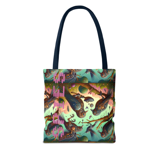 Vibrant "Spies" Bird Tote Bag - Eco-Friendly