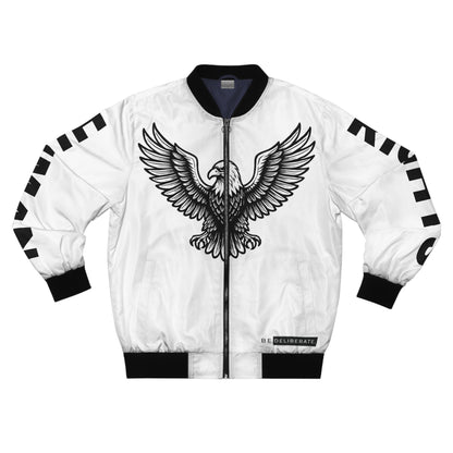 Bald Eagle Human Rights Bomber Jacket - Be Deliberate. Make A Statement.