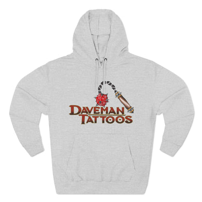 DaveMan Tattoos Branded D&D style Three-Panel Fleece Hoodie