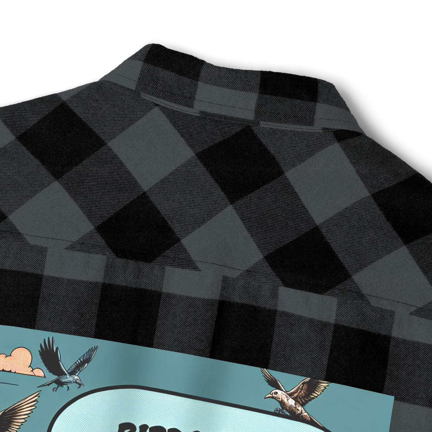 Unisex Funny Flannel Shirt - 'Birds Aren't Real' Graphic - Cozy and Trendy for Casual Wear