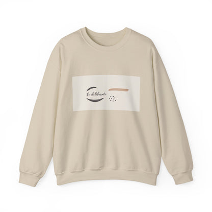 Be Deliberate Minimalist Logo Sweatshirt | Quiet Luxury, Subtle Embroidery Apparel