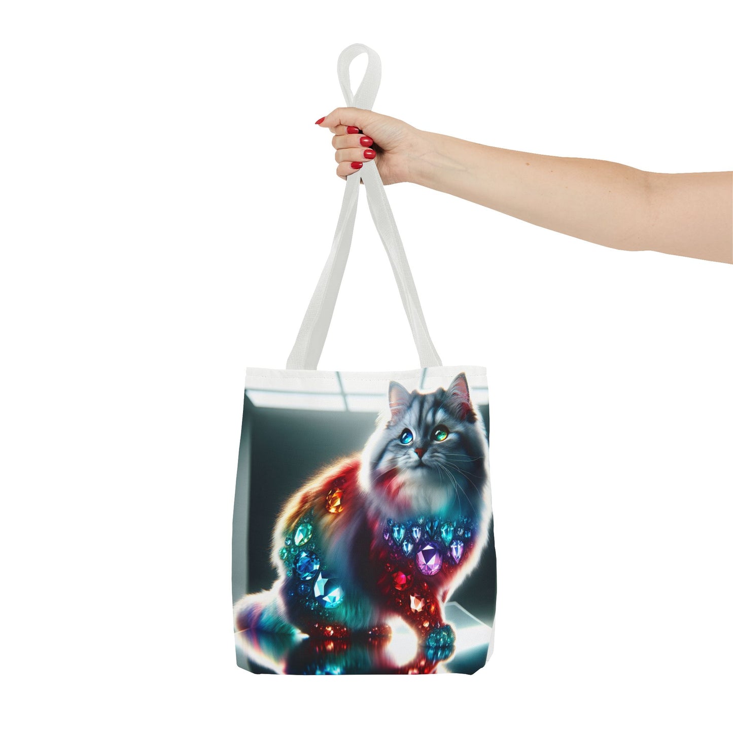 Purtty Kitty Gems Tote Bag - Purity Design for Cat Lovers - Birds Aren't Real