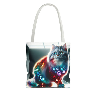 Purtty Kitty Gems Tote Bag - Purity Design for Cat Lovers - Birds Aren't Real
