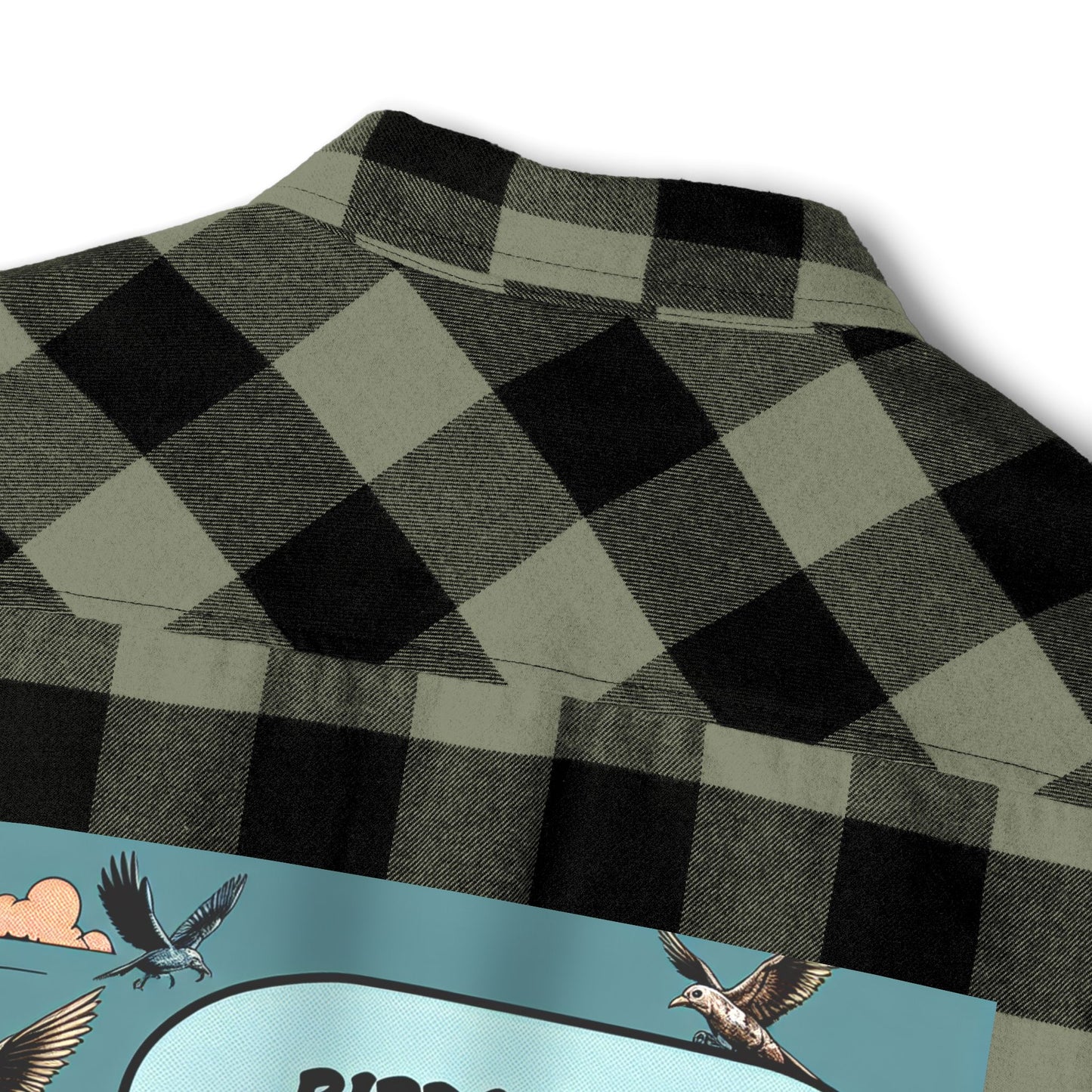 Unisex Funny Flannel Shirt - 'Birds Aren't Real' Graphic - Cozy and Trendy for Casual Wear