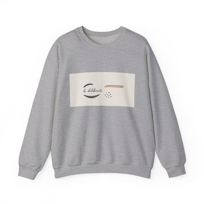 Be Deliberate Minimalist Logo Sweatshirt | Quiet Luxury, Subtle Embroidery Apparel
