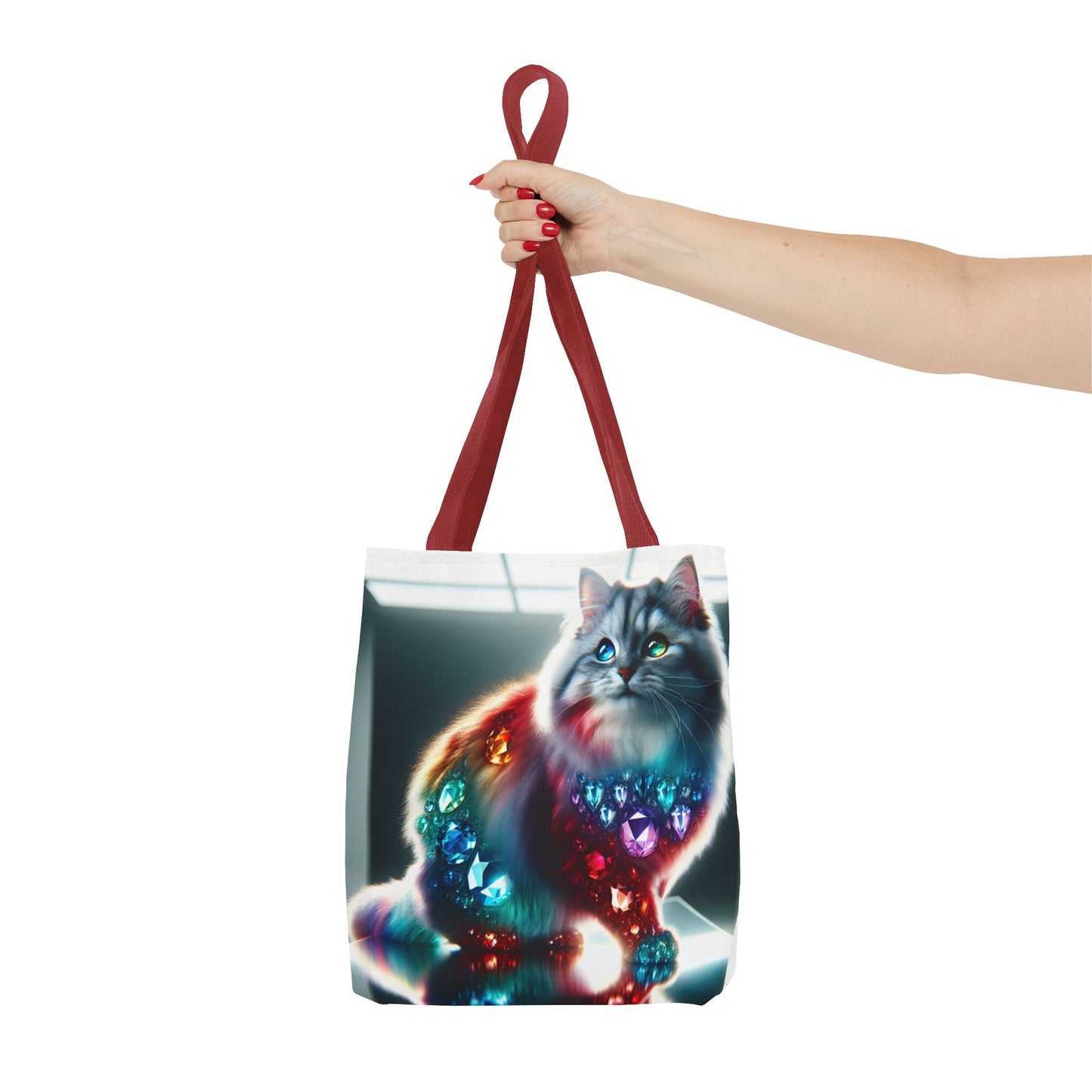 Purtty Kitty Gems Tote Bag - Purity Design for Cat Lovers - Birds Aren't Real
