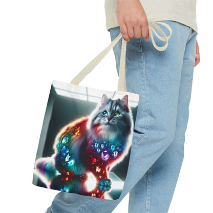 Purtty Kitty Gems Tote Bag - Purity Design for Cat Lovers - Birds Aren't Real