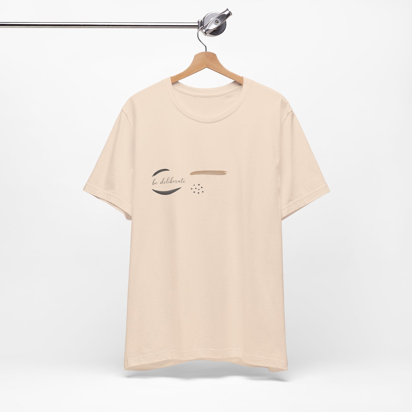 Be Deliberate minimalist logo shirt Tee | quiet luxury, subtle embroidery apparel