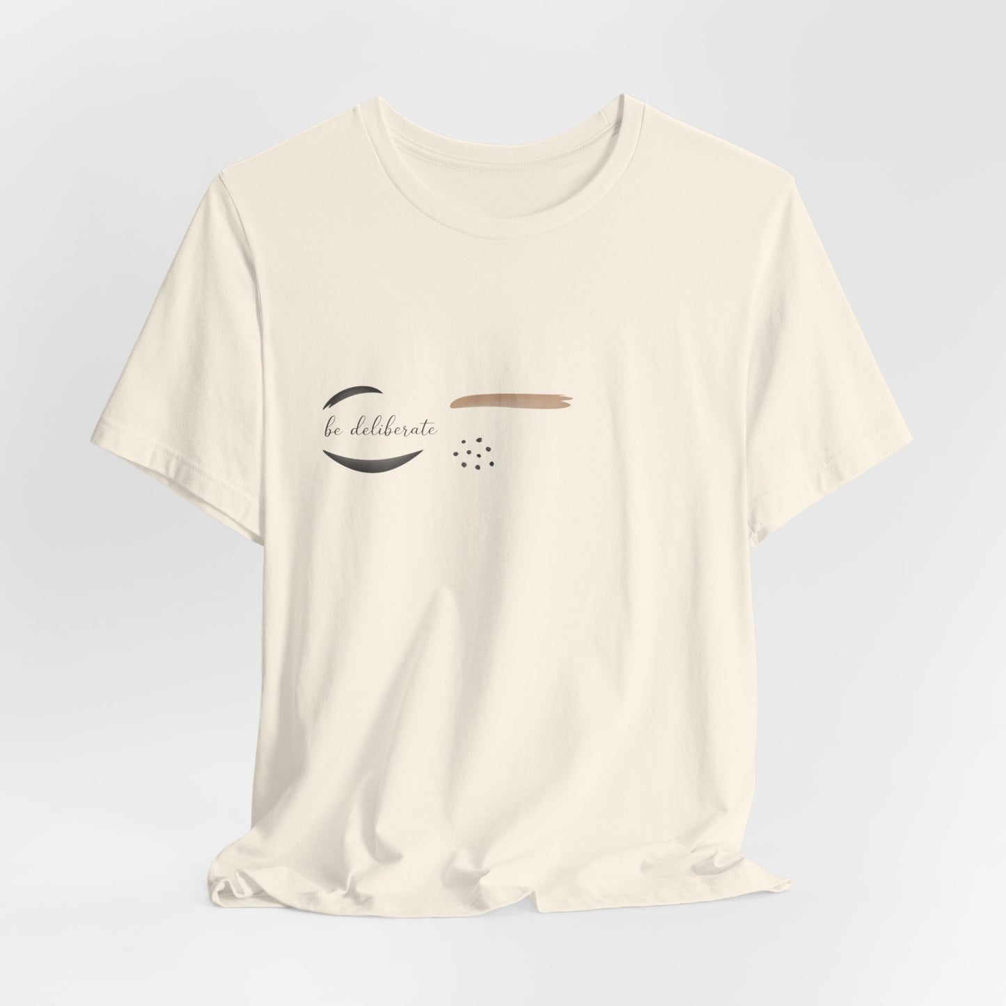 Be Deliberate minimalist logo shirt Tee | quiet luxury, subtle embroidery apparel