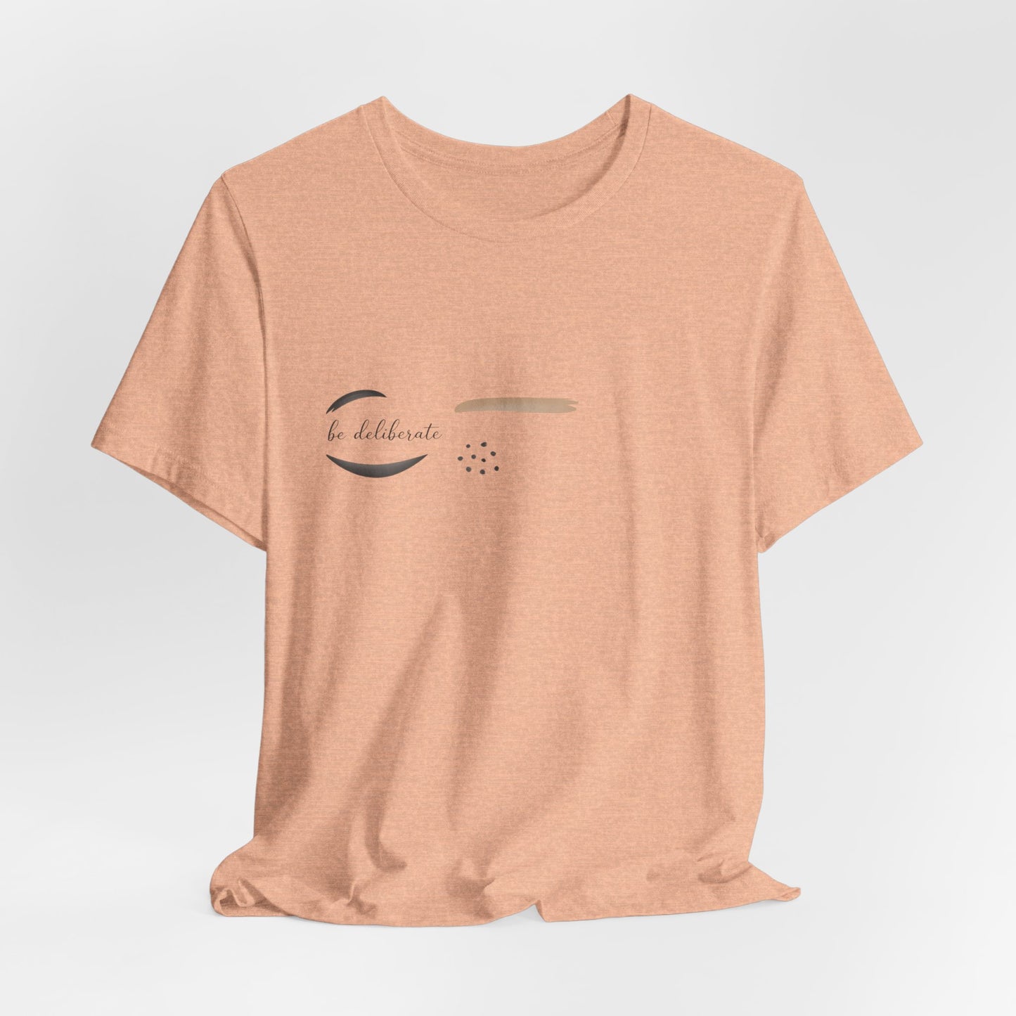 Be Deliberate minimalist logo shirt Tee | quiet luxury, subtle embroidery apparel