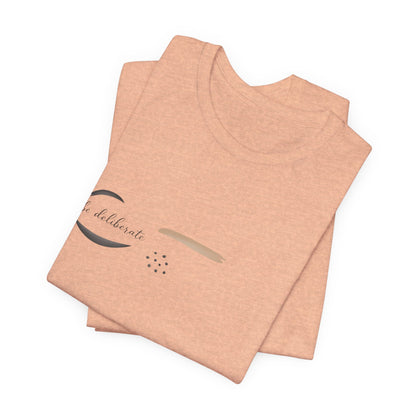 Be Deliberate minimalist logo shirt Tee | quiet luxury, subtle embroidery apparel