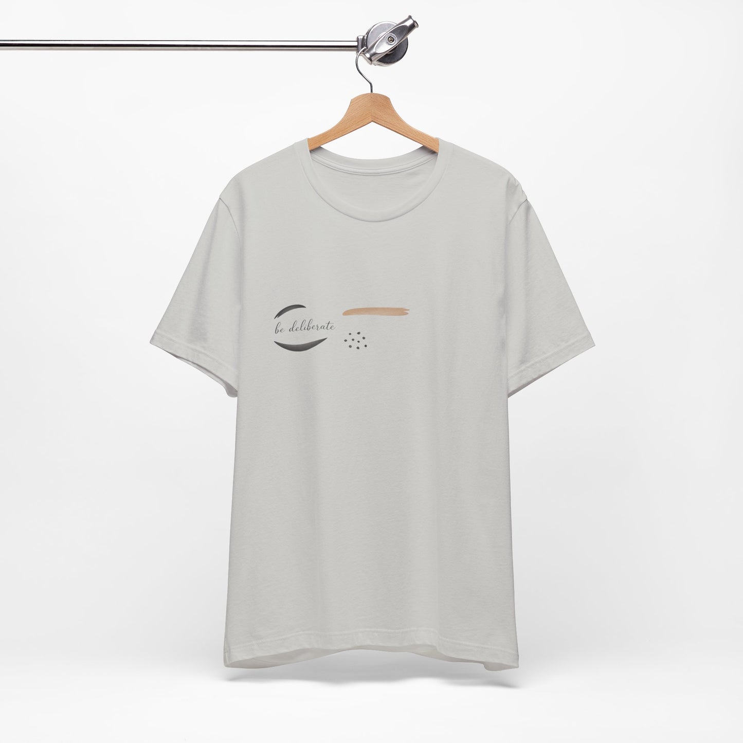 Be Deliberate minimalist logo shirt Tee | quiet luxury, subtle embroidery apparel
