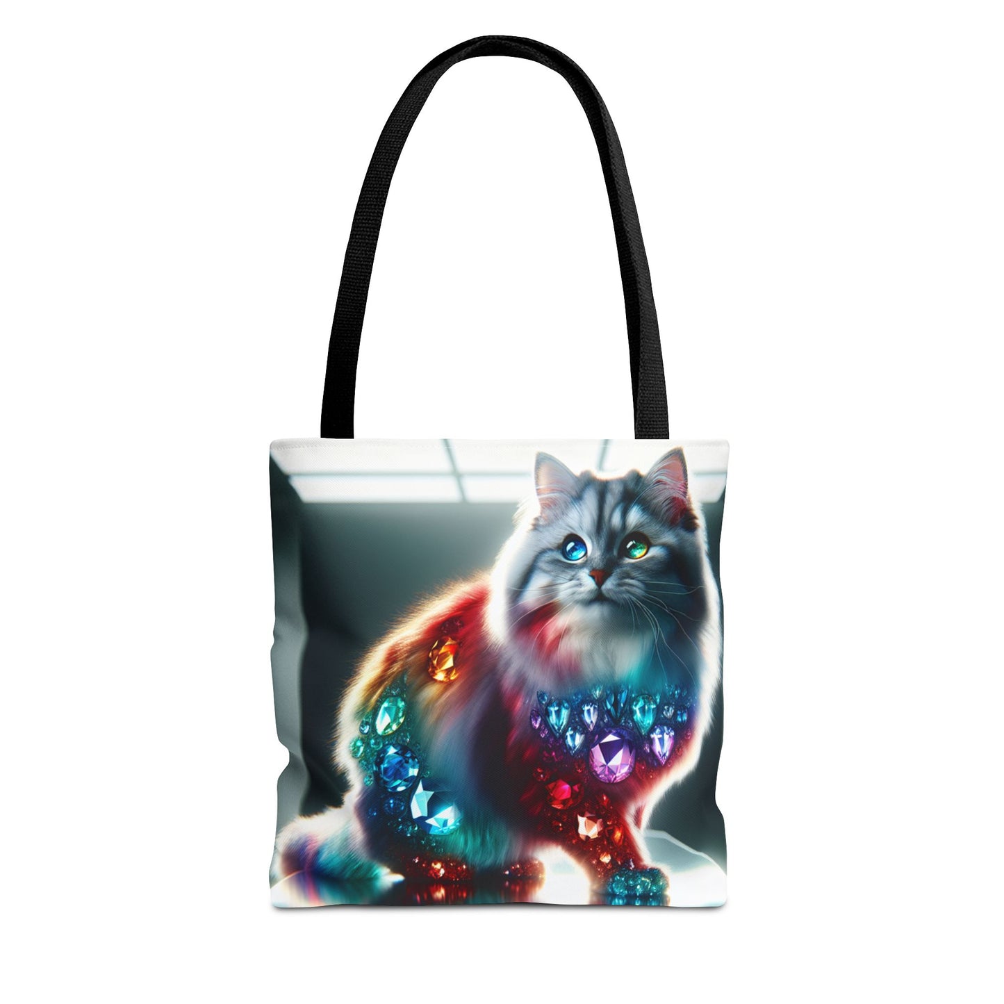 Purtty Kitty Gems Tote Bag - Purity Design for Cat Lovers - Birds Aren't Real
