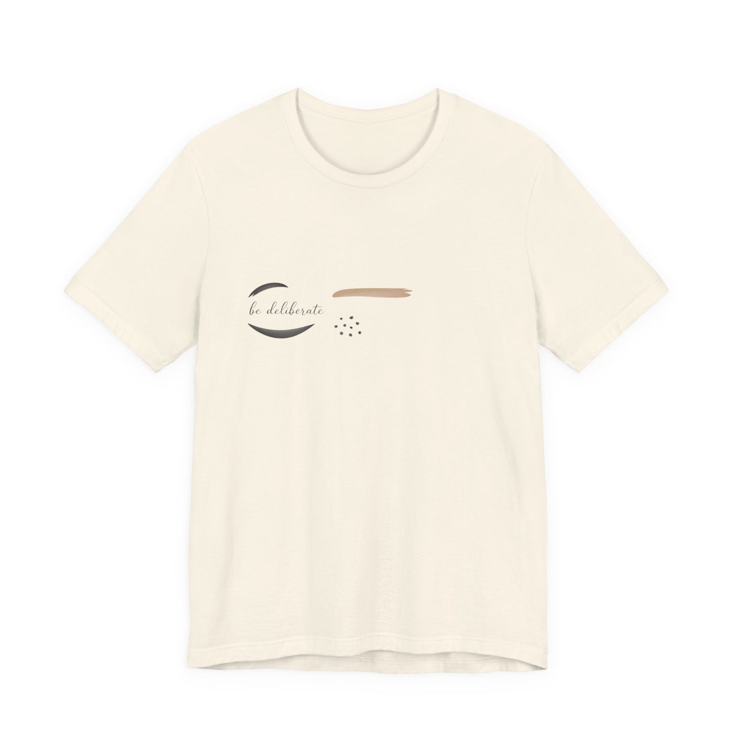 Be Deliberate minimalist logo shirt Tee | quiet luxury, subtle embroidery apparel