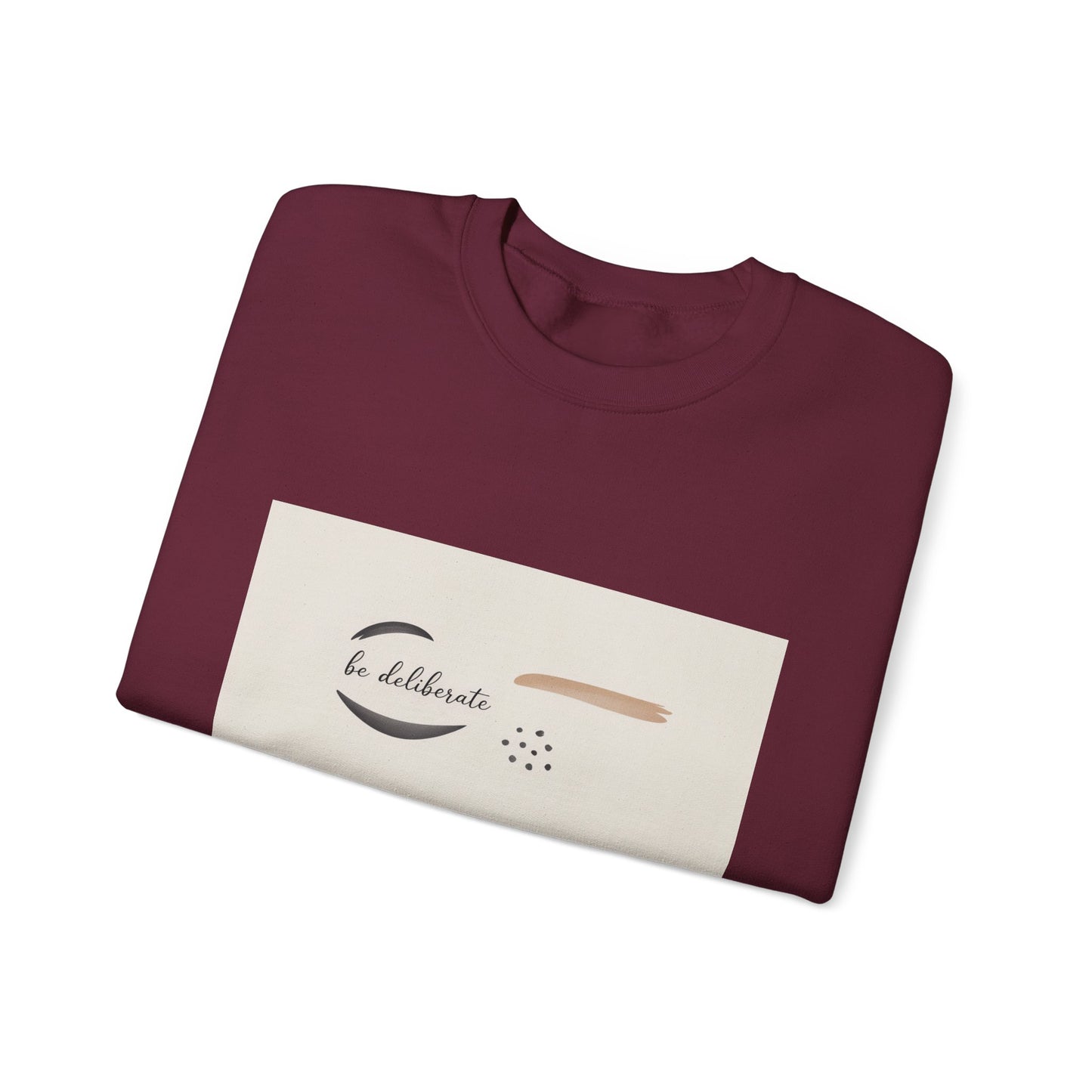 Be Deliberate Minimalist Logo Sweatshirt | Quiet Luxury, Subtle Embroidery Apparel