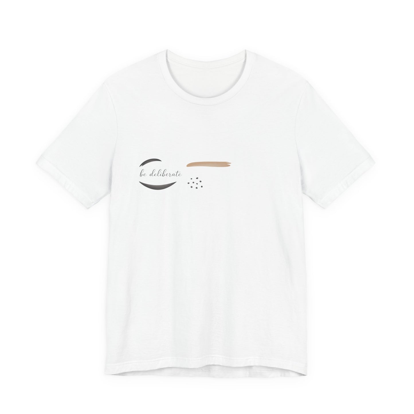 Be Deliberate minimalist logo shirt Tee | quiet luxury, subtle embroidery apparel