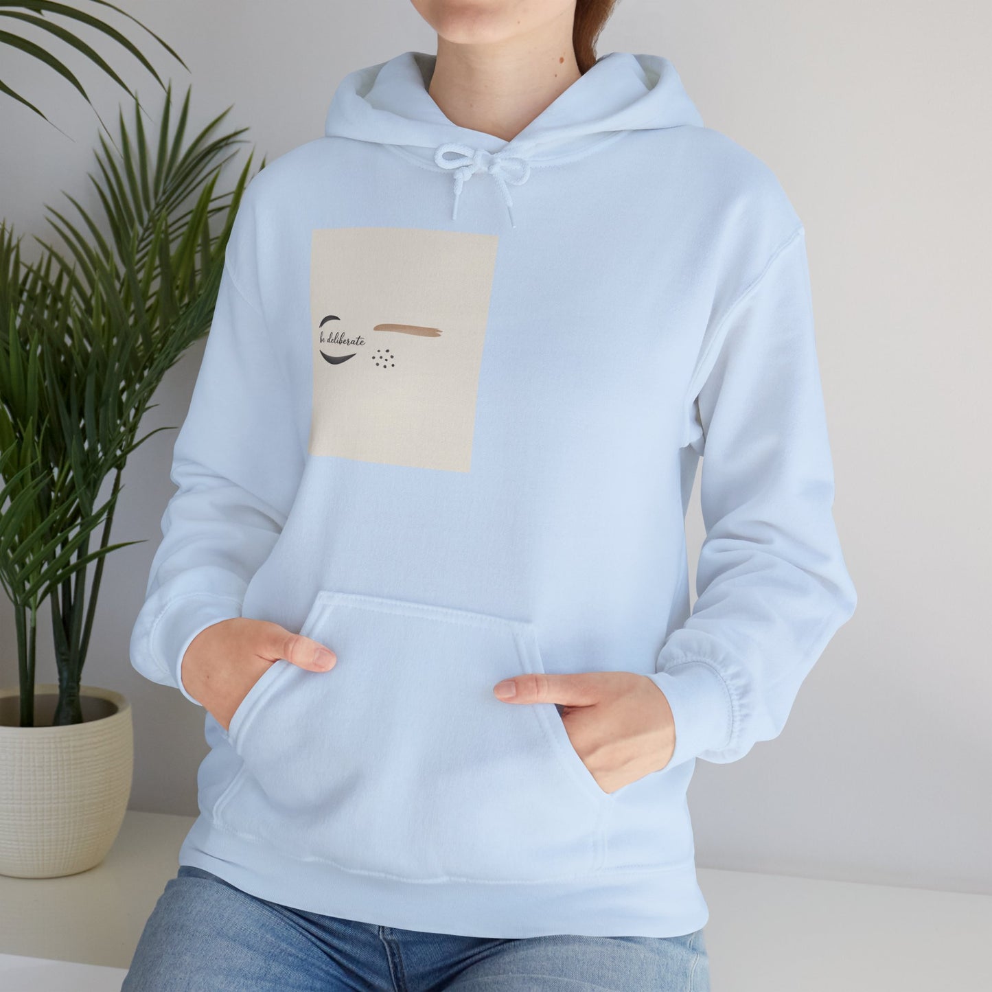 Be Deliberate Minimal Micro-Embroidered Logo Hoodie | Quiet Luxury, Premium Basics
