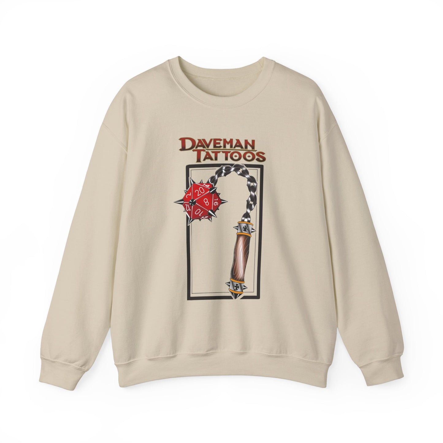 Daveman Tattoos Unisex Heavy Blend™ Crewneck Sweatshirt - Ideal for Gamers & Tattoo Lovers