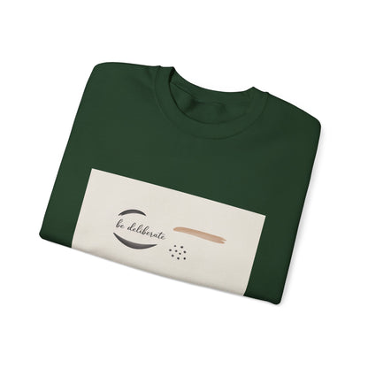 Be Deliberate Minimalist Logo Sweatshirt | Quiet Luxury, Subtle Embroidery Apparel