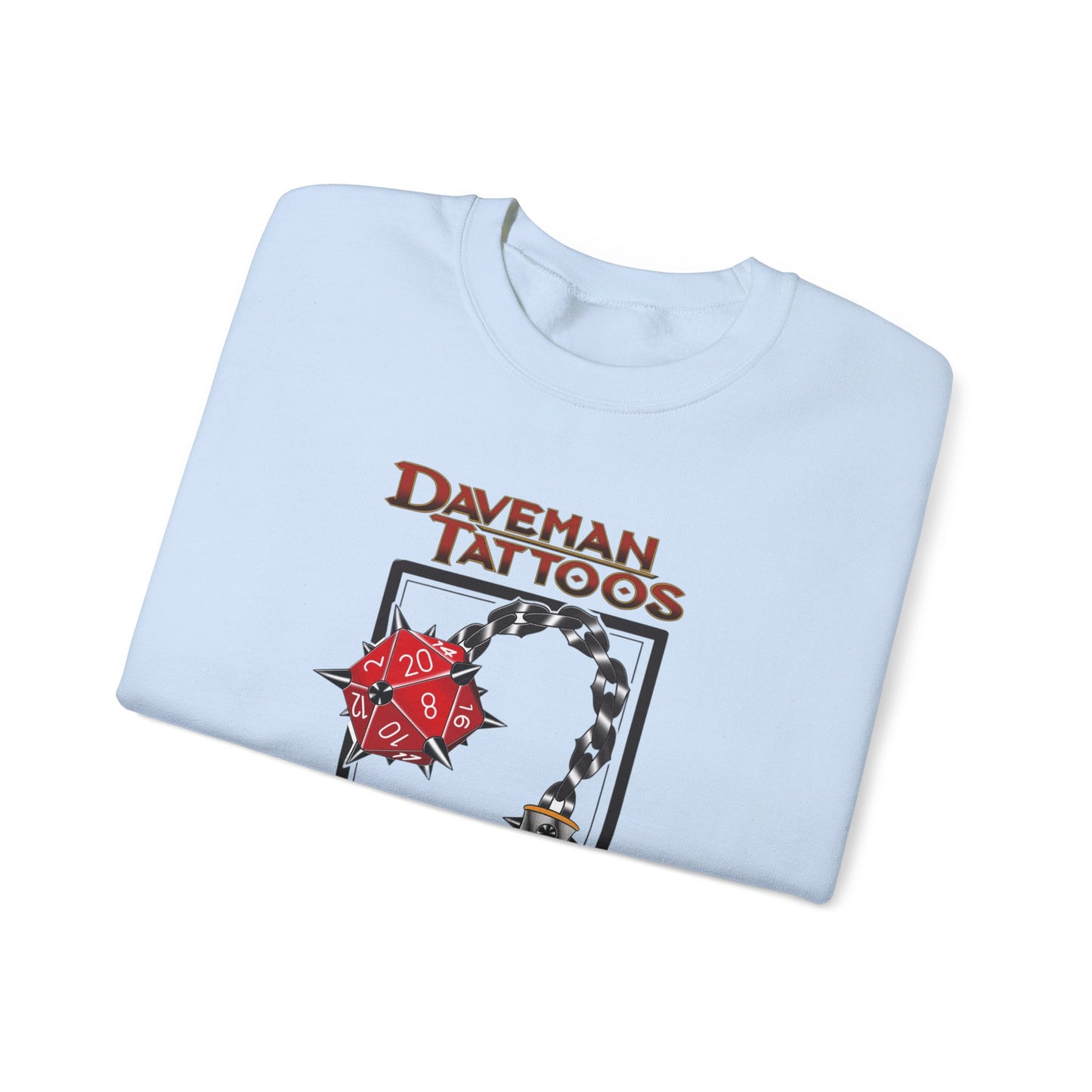 Daveman Tattoos Unisex Heavy Blend™ Crewneck Sweatshirt - Ideal for Gamers & Tattoo Lovers