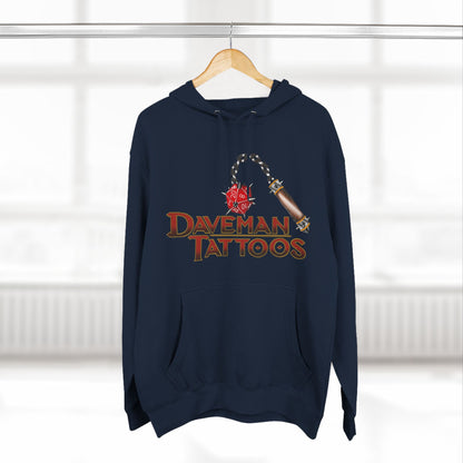 DaveMan Tattoos Branded D&D style Three-Panel Fleece Hoodie