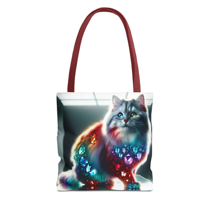 Purtty Kitty Gems Tote Bag - Purity Design for Cat Lovers - Birds Aren't Real