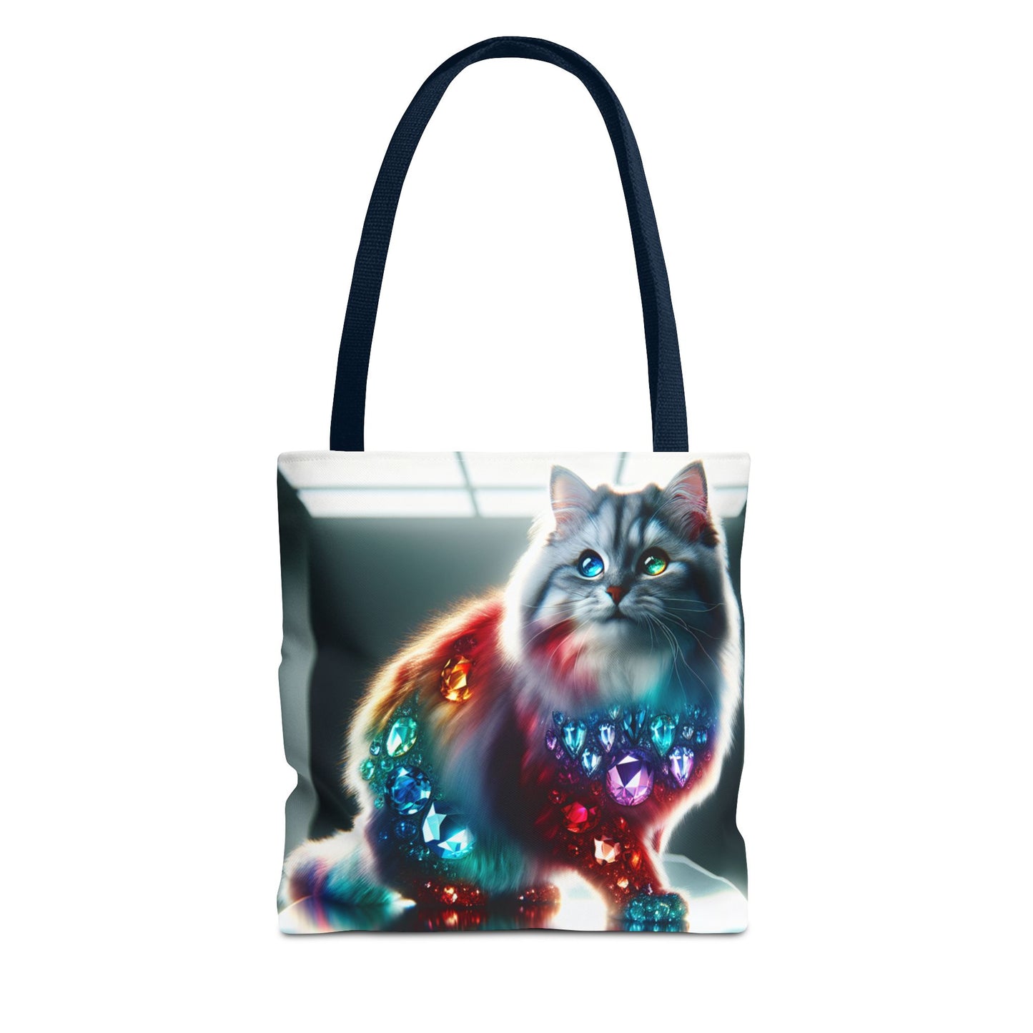 Purtty Kitty Gems Tote Bag - Purity Design for Cat Lovers - Birds Aren't Real