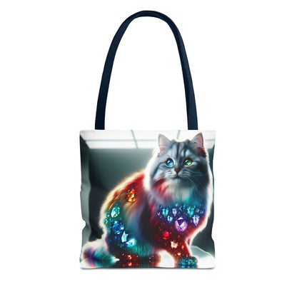 Purtty Kitty Gems Tote Bag - Purity Design for Cat Lovers - Birds Aren't Real