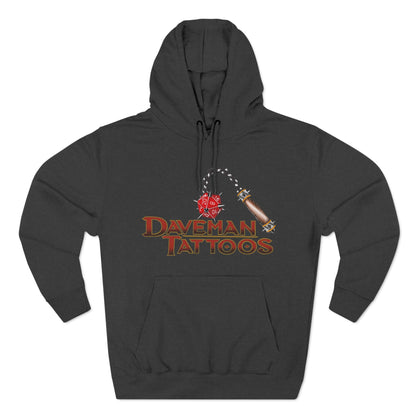 DaveMan Tattoos Branded D&D style Three-Panel Fleece Hoodie