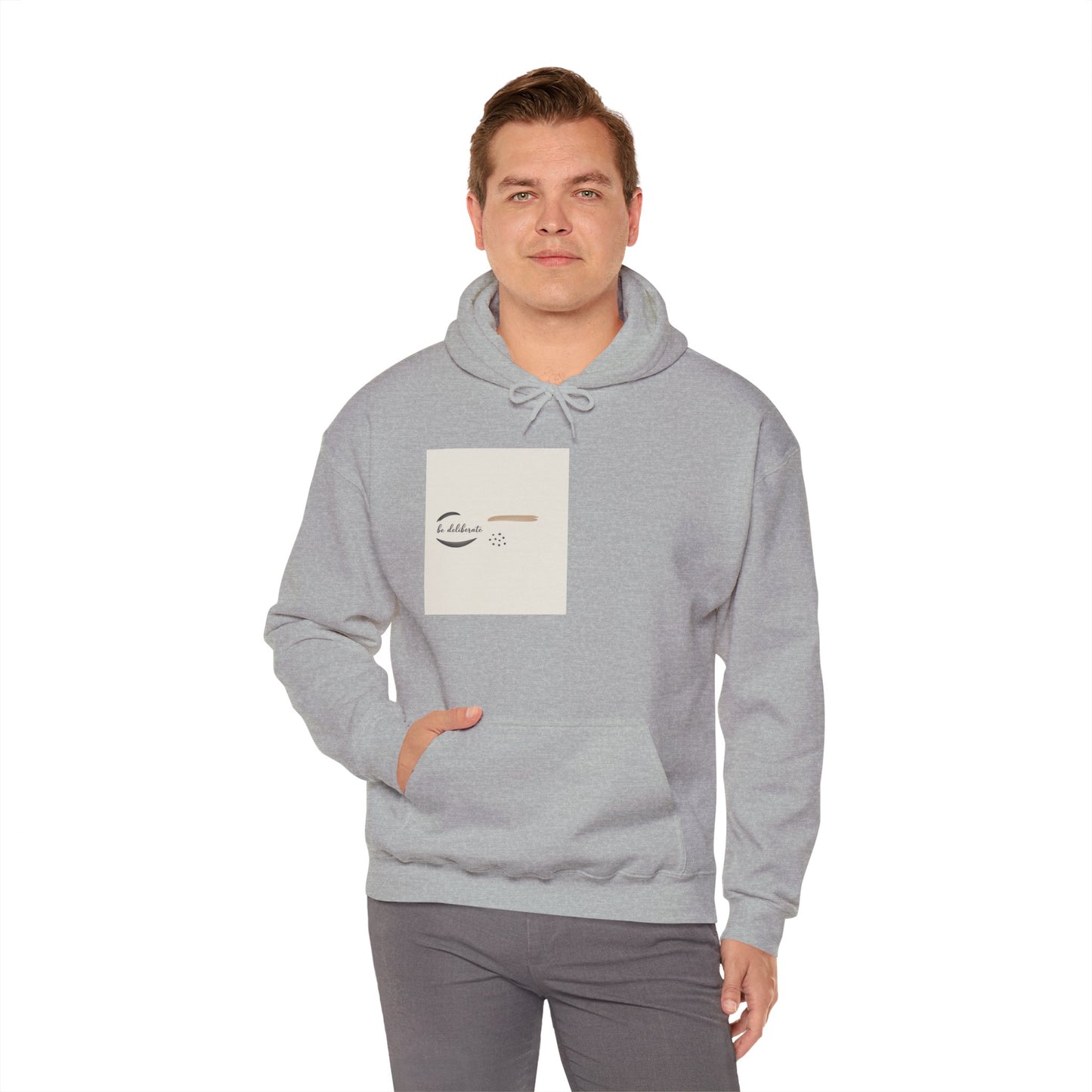 Be Deliberate Minimal Micro-Embroidered Logo Hoodie | Quiet Luxury, Premium Basics