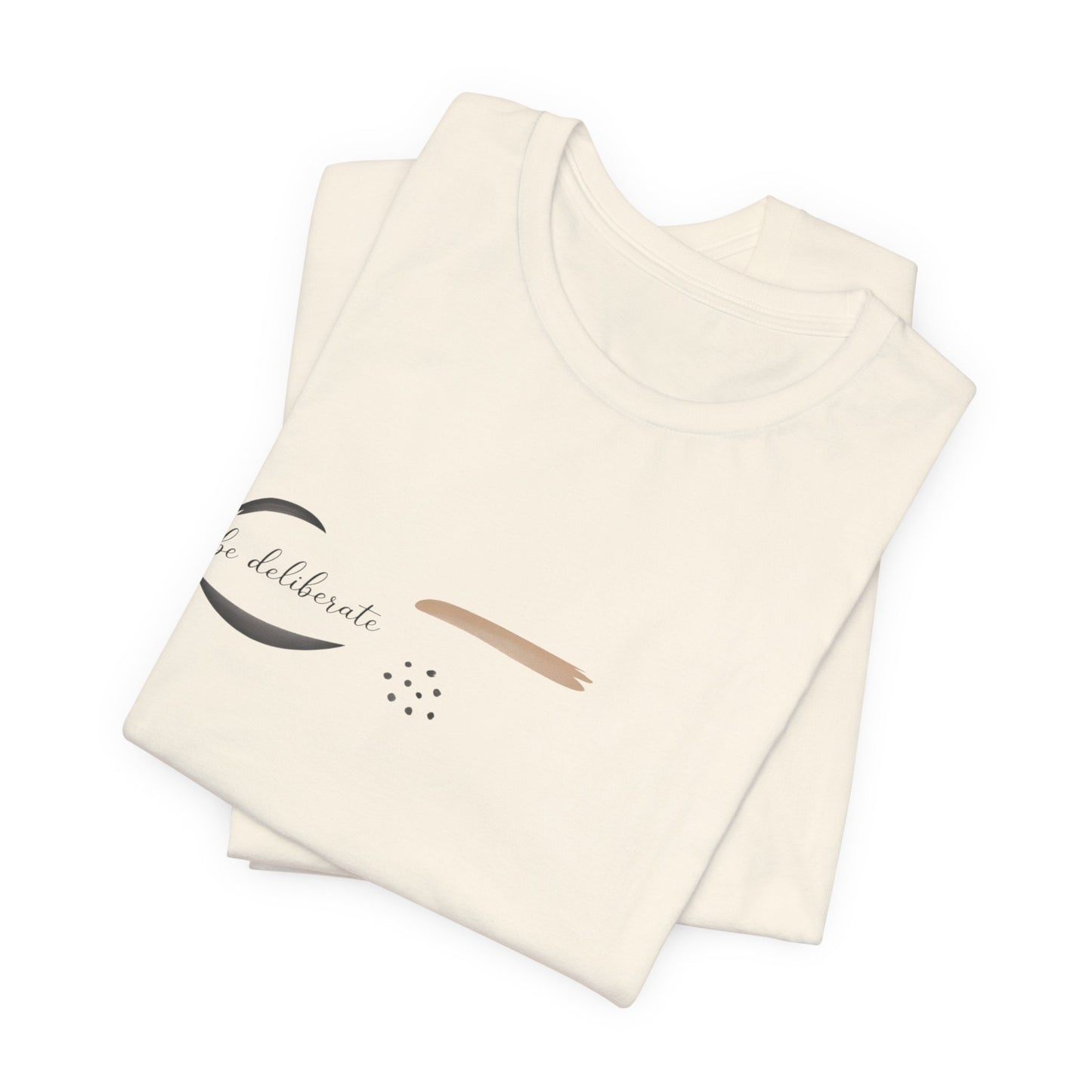 Be Deliberate minimalist logo shirt Tee | quiet luxury, subtle embroidery apparel